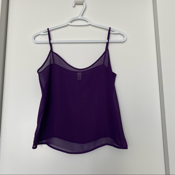 AMERICAN APPAREL Purple Chiffon Camisole - Picture 2 of 5